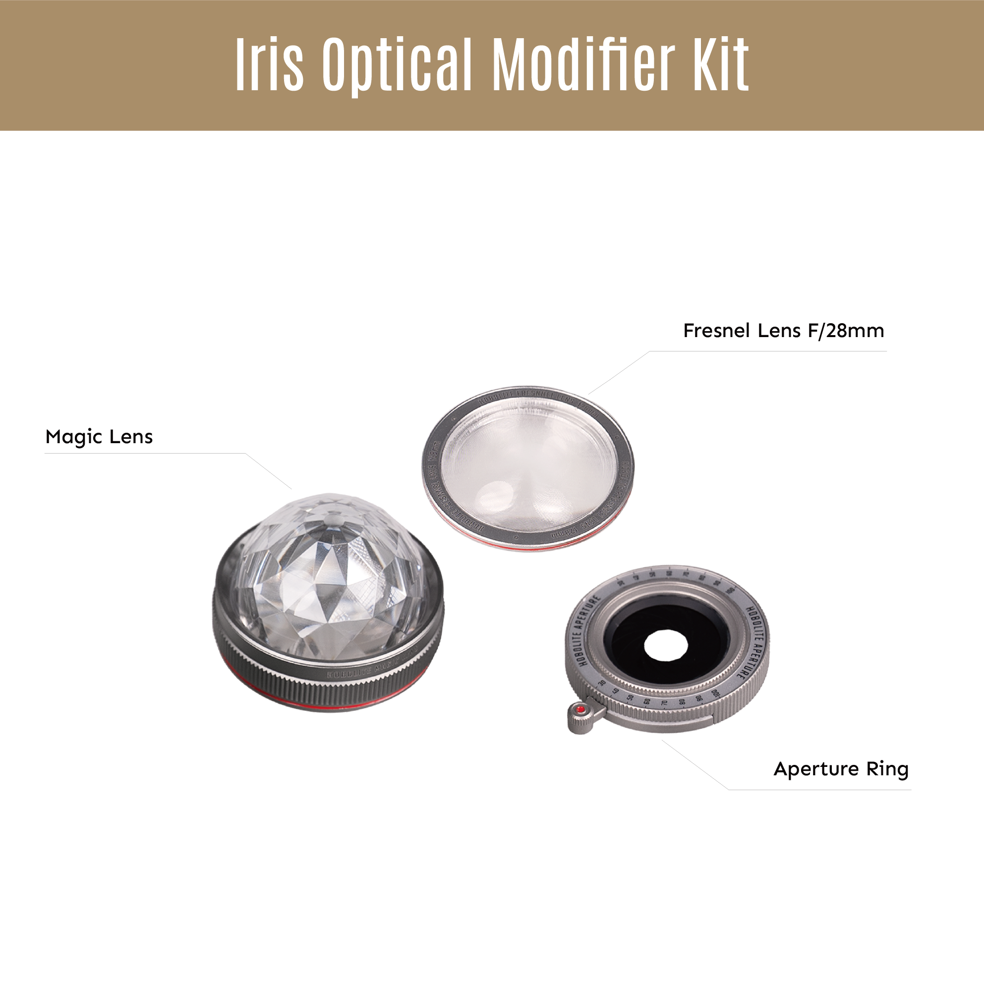 Hobolite Iris Optical Modifier Kit for Small LED light